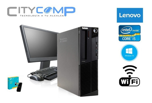 Kit Pc Lenovo I5 + Monitor Lcd + Wifi, 8 Gb Ram (Reacondicionado)