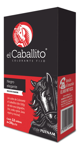 El Caballito Colorante Para Ropa Negro Elegante 12pack