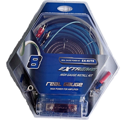 Kit De Instalacion Calibre 8 Amplificador Extreme Exkit8