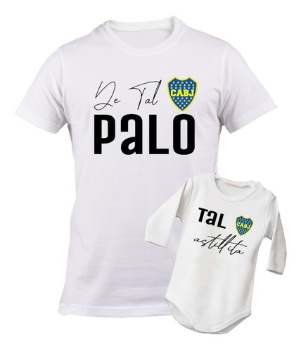 Combo Remera + Body Regalo Papá De Tal Palo Astillita Futbol