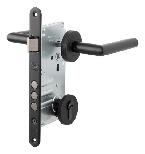 Cerradura Embutida Poli Toscana Black B60 Oficina