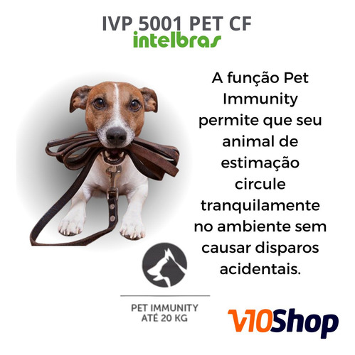 Sensor De Alarme Ivp 5001 Pet 20kg Intelbras Branco