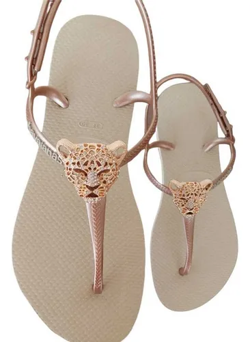 Rasteirinha havaianas dourada 2025