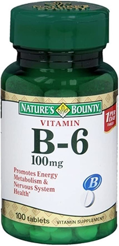 Nb Vit B6 100 Mg Tamaño 100s Nature&#39;s Bounty Vitamina .