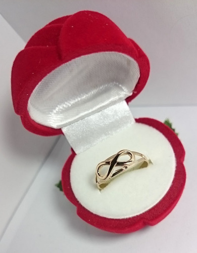 Imagen 3 de 8 de Anillo Infinito Oro 18k Certificado Garantia A200