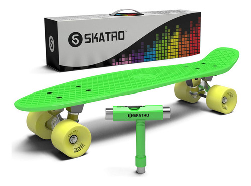 Skatro - Mini Cruiser Skateboard Tabla De Plástico De Estilo