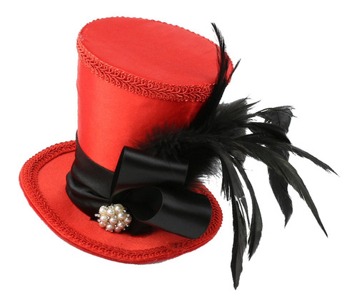 Diadema De Pello Con Plumas Fascinator Vintage Accesorio De