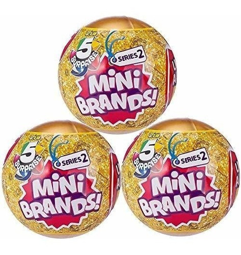 5 Surprise Mini Brands Series 2 Por Zuru 3 Bolas Bundle