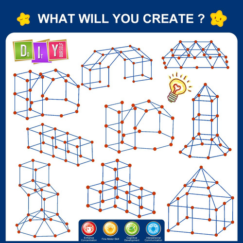 Kit De Construcción De Fuertes Para Niños Juego Creativo