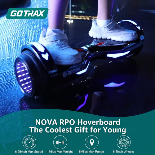 Gotrax Nova Pro Hoverboard Con Neumáticos Led 6.5 Offroad, A