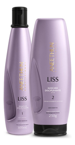  Kit Liss System Shampoo Mascara Aneethun Nutrição Disciplina