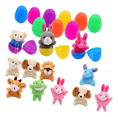 12 Huevos De Pascua Rellenos De Animales En Miniatura