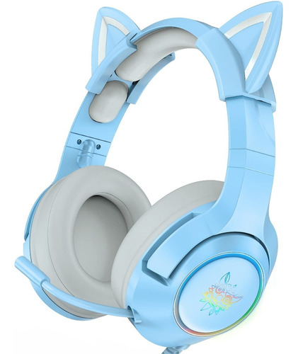 Simgal Auriculares Azules Para Juegos Con Orejas De Gato Ext