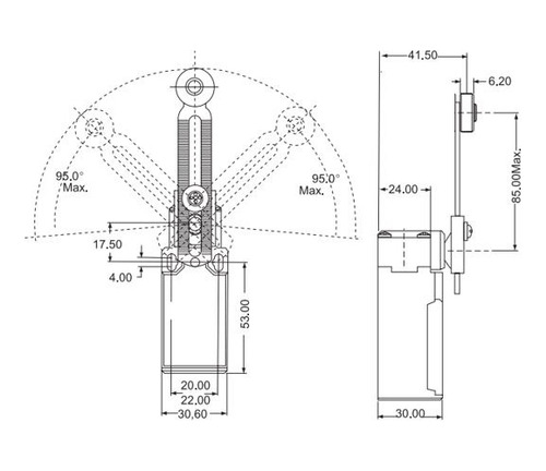 Final De Carrera O Limit Switch Con Brazo Ajustable