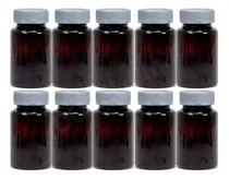 Comprar 10 Frasco Bote Capsulero Ambar 150 Ml Tapa Plata Capsulas