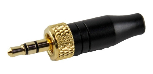 Conector Mini Plug 3.5 Mm Stereo Macho Con Rosca Macho Htec