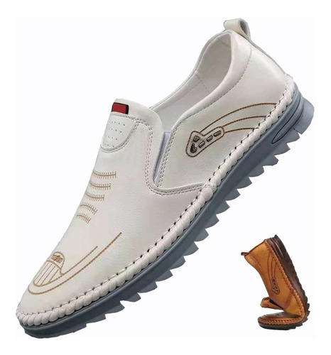 Mocasines Oxford De Cuero Suave A La Moda Para Hombre