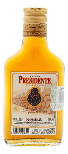 Pack De 4 Brandy Presidente Clasico 200 Ml