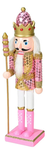 Figuras De Cascanueces De Navidad De Madera, Figuras De Rosa