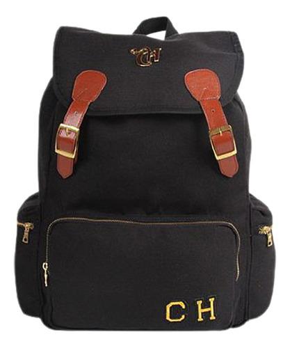 Mochila Capricho Patches De Monograma Aplicaveis11020 - 2018 Cor Preto Desenho do tecido Caprich