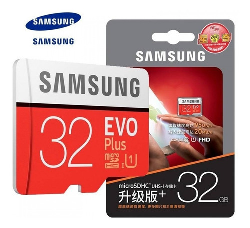 Memoria Micro Sd Samsung 32 Gb Evo Plus Clase 10 Veloz