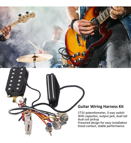 Arnés De Cableado Para Accesorios De Guitarra, Doble Riel, B