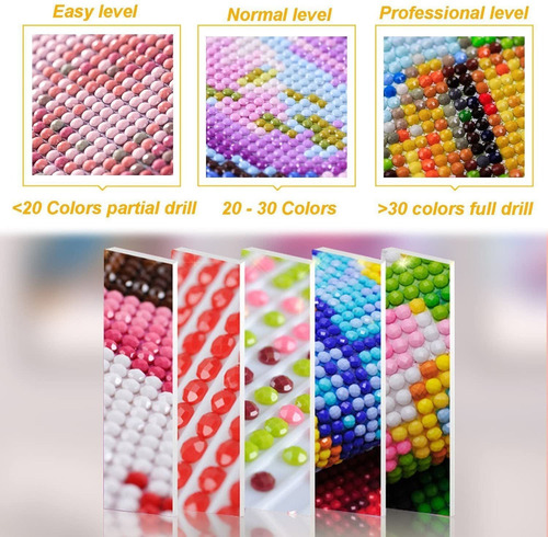 Kit Para Pintar Cuadro Con Vidriantes 5d, 25 Colores