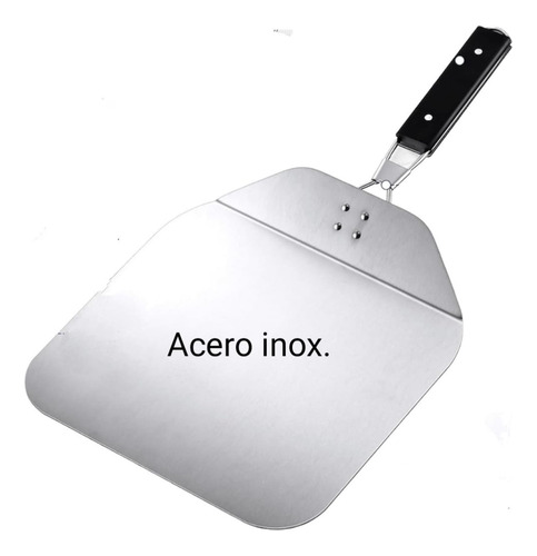 Pala Cuchara Espatula Plegable Acero Inox. Para Pizza 