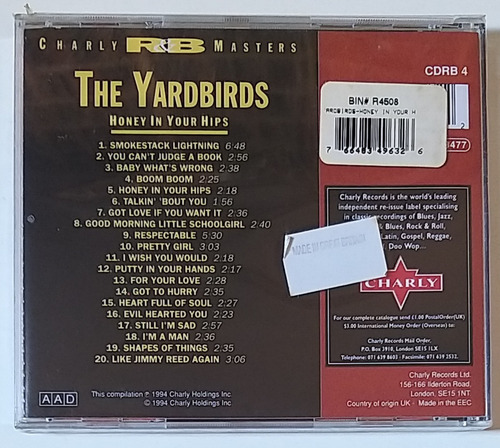 Cd The Yardbirds - Honey In Your Hips (novo/lacrado) Raro
