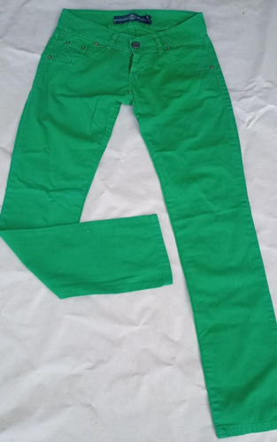 Pantalon Jean Verde Dama Tipo Jean Talle Xs