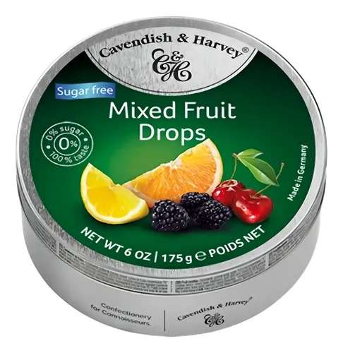 Caramelo Frutas Sin Azúcar Cavendish & Harvey Lata 175g