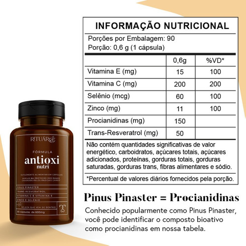 Suplemento Clareador de Melasma e Manchas | Antioxi Nutri Rituária | 90 Cápsulas | Pele Uniforme e Saudável
