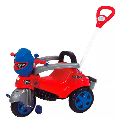 Triciclo Infantil Pedal Carrinho De Empurrar Com Haste