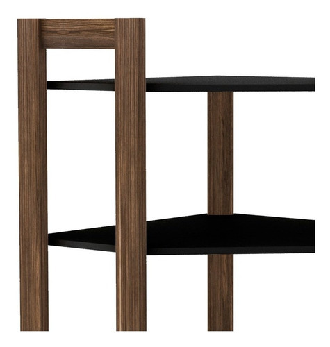 Estante de Canto Closet Multiuso AZ1020 Nogal/Preto