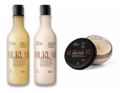 Tratamiento Murmuru Shampoo, Acondicionador Y Máscara Natura