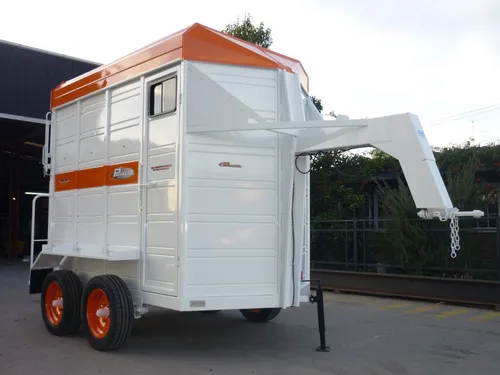 Acoplado Trailer Cerrado Full 2 Caballos Cigueña Piso Goma