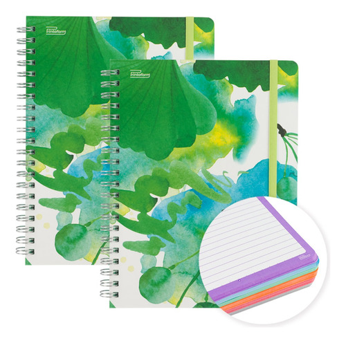 Cuaderno Profesional Universitario Floral 200h Pd 2 Pzas