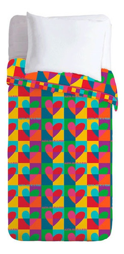 Edredom Agatha Ruiz de la Prada Colors queen diseño sublimado color multicolor de 160cm x 200cm