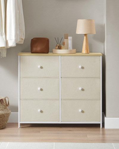 Songmics Cómoda Para Dormitorio Cómoda Cómoda De 6 Cajones