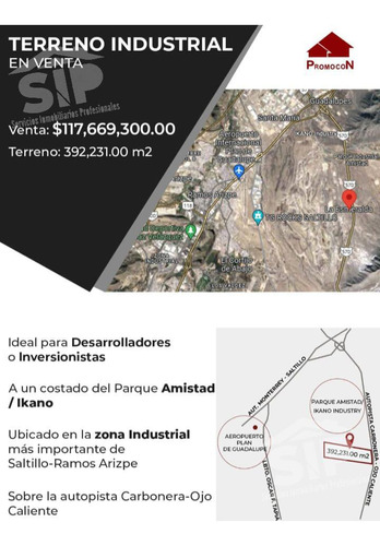 Terreno En Venta - Desarrollo Habitacional O Industrial - Ramos Arizpe