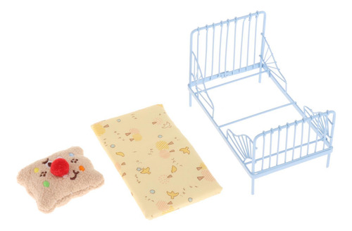 Cama En Miniatura Para Casa De Muñecas 1:12, Cama Para Casa