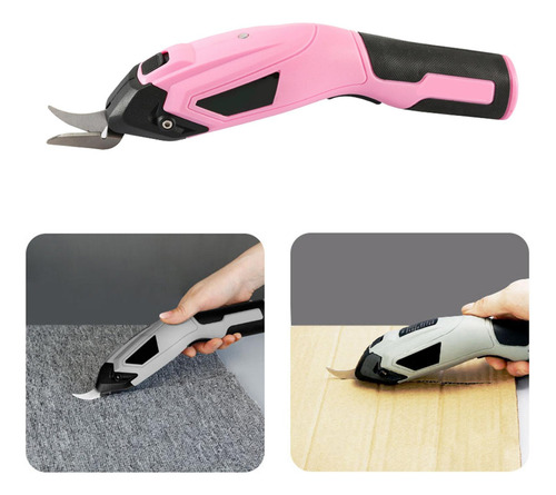 Tijeras De Tela Eléctricas Inalámbricas, Caja De Rosado