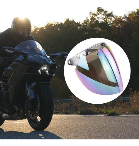 3 Snap Visor Para Cascos Abiertos Flip Up Down Face Retro