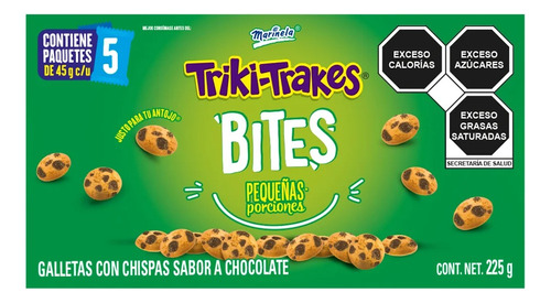 4 Pzs Triki Trakes Bites Galletas Con Chispas De Chocolate T