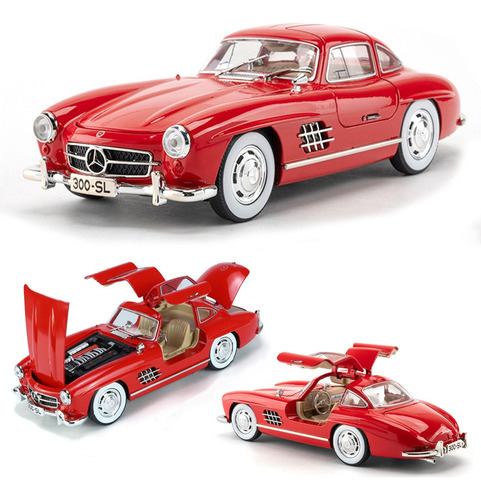 Mercedes Benz 300sl Miniatura Metal Coche Clásico Época 1/24