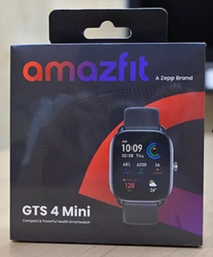 Smartwatch Amazfit Amoled GTS 4 Mini 1.65 caja de aleación de aluminio y  plástico midnight black, malla midnight black de silicona silicona y bisel  negro