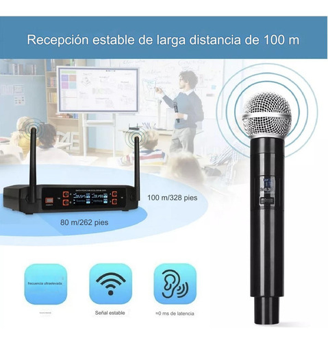 Sistema De Micrófonos Inalámbricos Uhf 4 Canales | Alta Calidad De Sonido, Ideal Para Eventos Y Karaoke