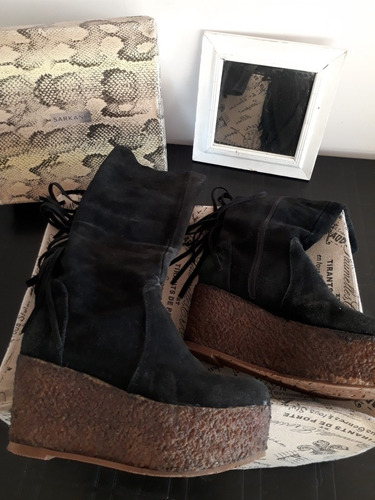 Botas Bucaneras Caña Alta Mujer Gamuza Sarkany