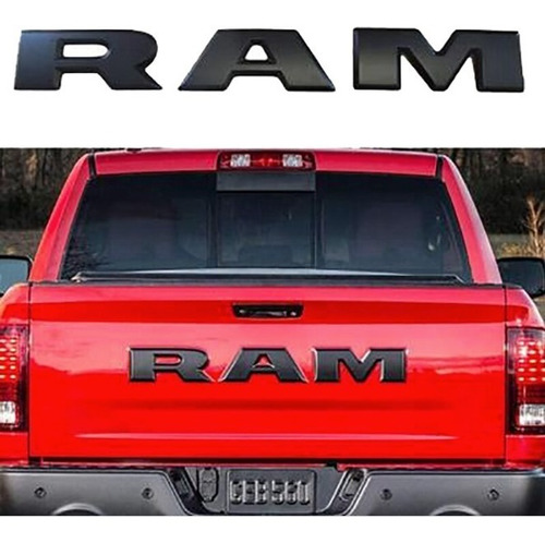 Imagen 1 de 2 de Letras Negras Porton Trasero Dodge Ram 1500 5.7 Hemi Negra