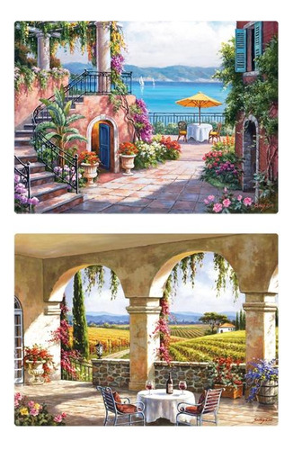 Toscana E Vinha Italiana Kit 2 Quebra-cabeça 1000pc - Toyst